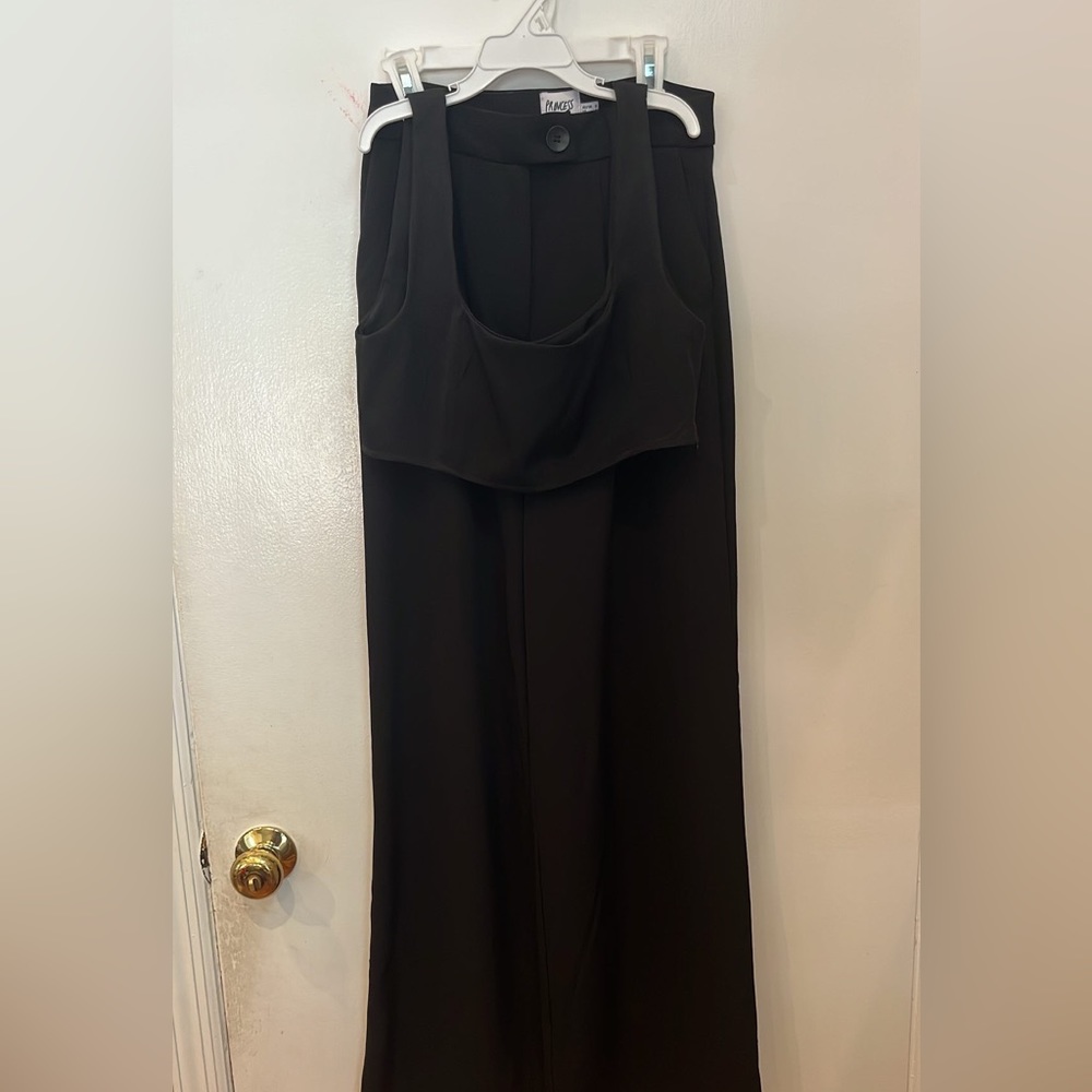 Princess Polly black set (pants and cropped top)